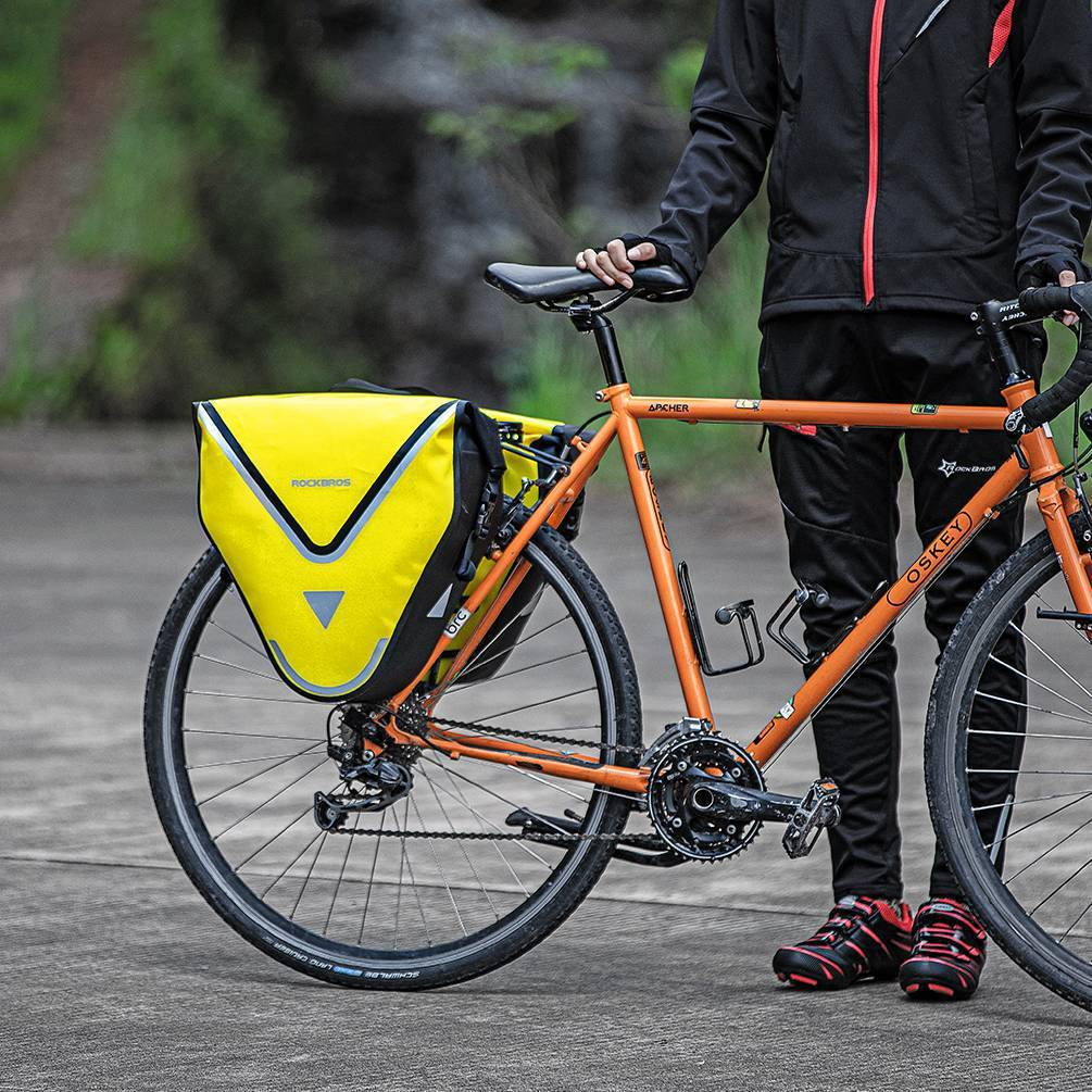 ROCKBROS Fahrrad Transporttasche 100% wasserdichte mit Schultergurt 20L Gelb/Schwarz Gold - Fahrradtaschen ROCKBROS - EU - NooMii