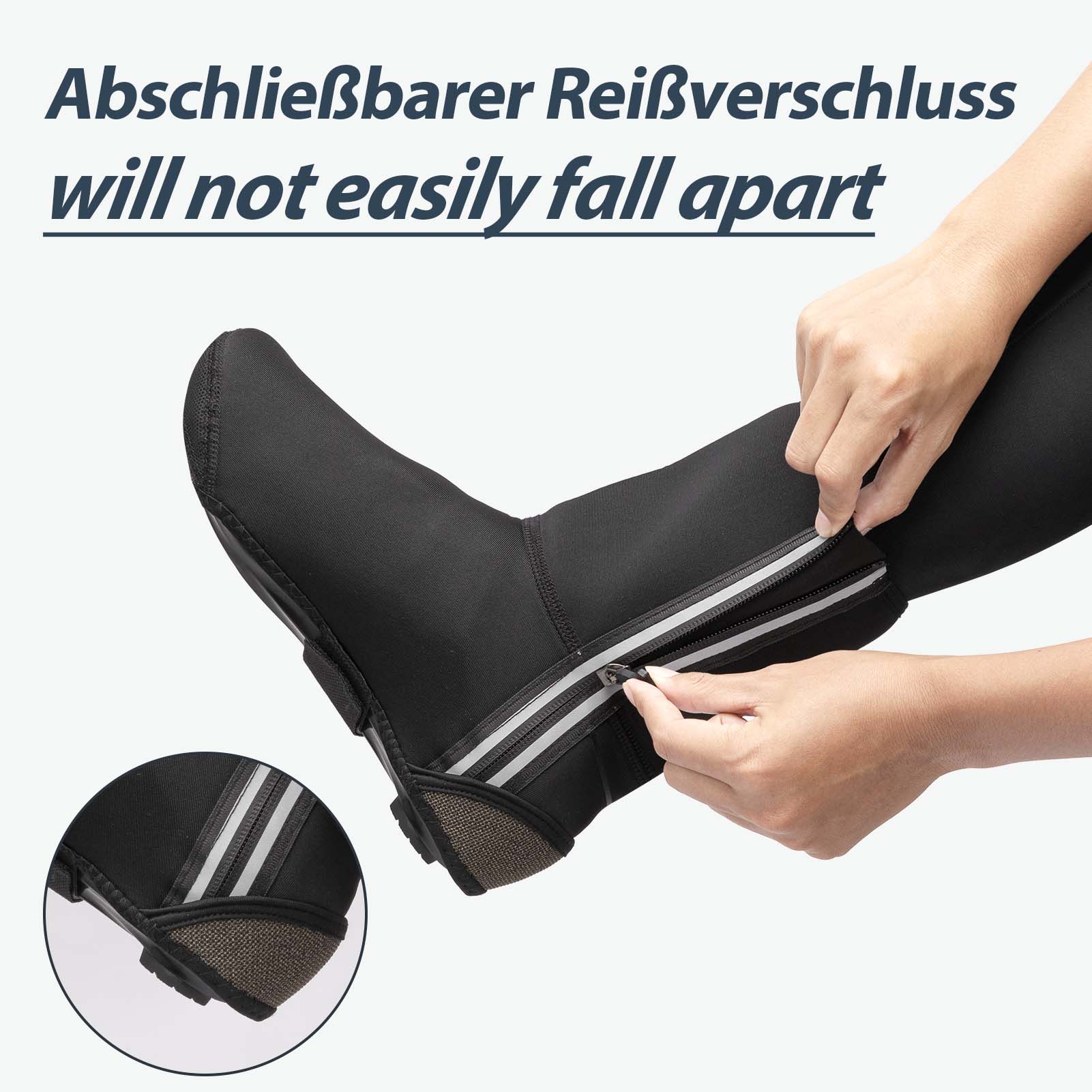 ROCKBROS Fahrrad Überschuhe Winter warm Überzieher für Radsport Schwarz - Fahrrad Überschuhe ROCKBROS - EU - NooMii