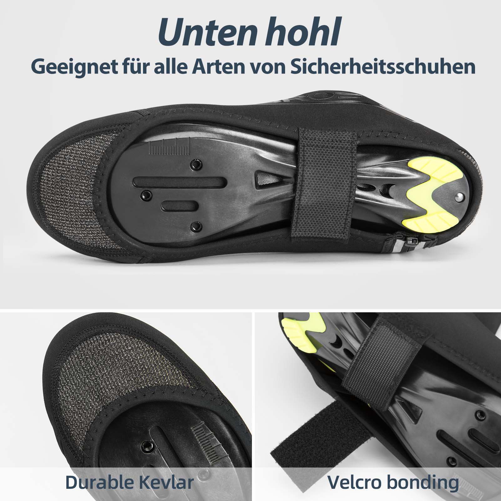 ROCKBROS Fahrrad Überschuhe Winter warm Überzieher für Radsport Schwarz - Fahrrad Überschuhe ROCKBROS - EU - NooMii