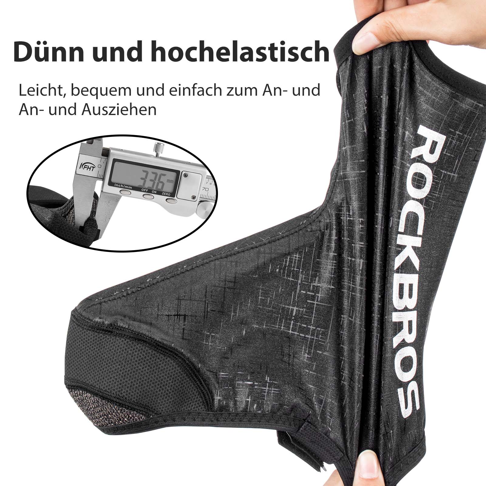 ROCKBROS Fahrrad Überzieher Windfest Wasserabweisend Überschuhe Rennrad MTB Schwarz - Fahrrad Überschuhe ROCKBROS - EU - NooMii