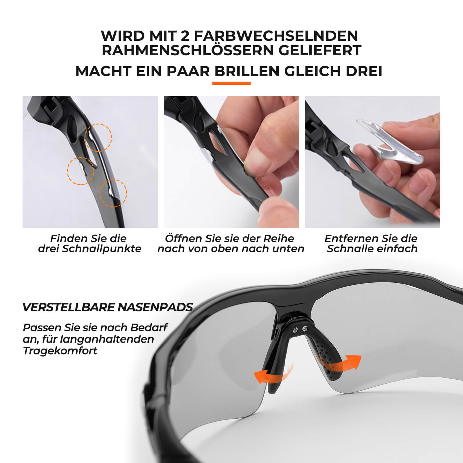 ROCKBROS Fahrradbrille Photochromatisch für Damen und Herren - Fahrradbrille ROCKBROS - EU - NooMii