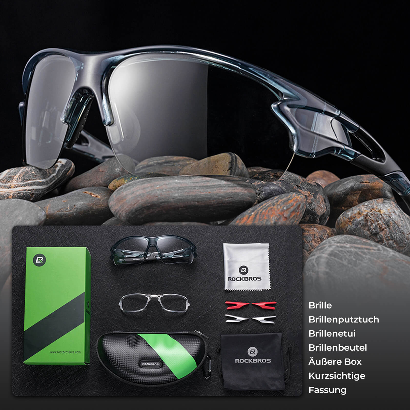ROCKBROS Fahrradbrille Photochromatisch für Damen und Herren - Fahrradbrille ROCKBROS - EU - NooMii