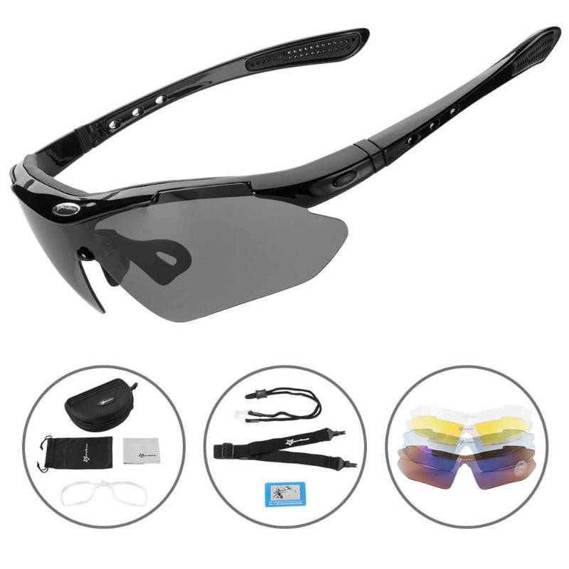 ROCKBROS Fahrradbrille polarisierte Sonnenbrille mit 5 Wechselgläsern - Fahrradbrille ROCKBROS - EU - NooMii