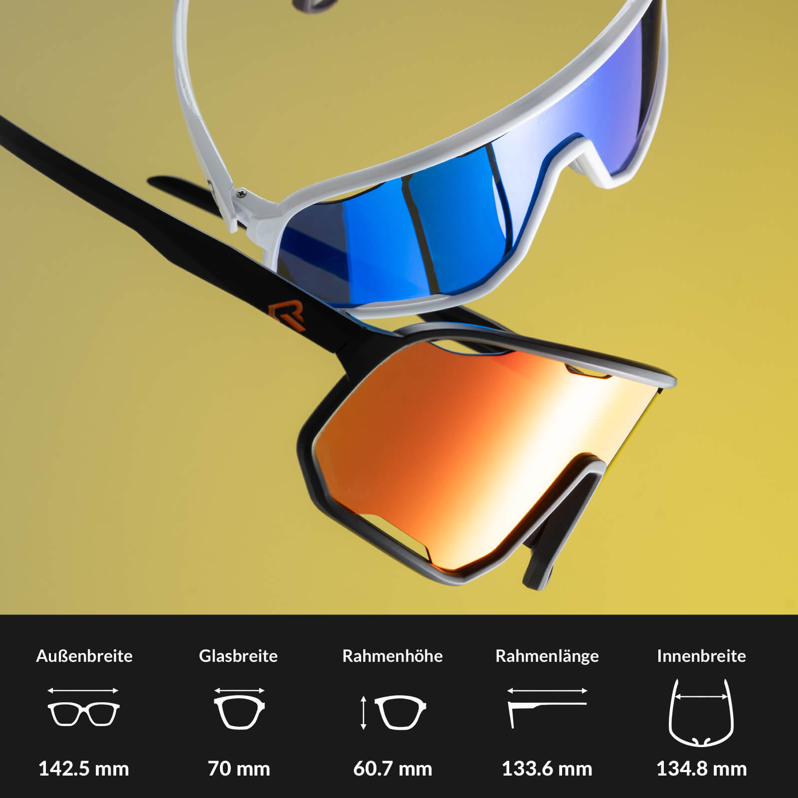 ROCKBROS Fahrradbrille Polarisierte Sonnenbrille UV - Schutz Wechsel - Nasenpads Damen/Herren - Fahrradbrille ROCKBROS - EU - NooMii
