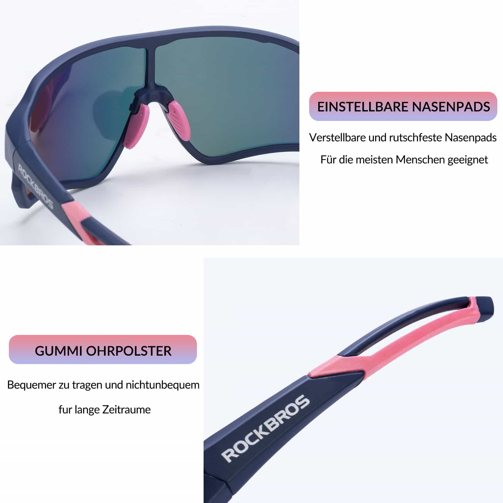 ROCKBROS Fahrradbrille Polarisierte Sportsbrille mit UV - Schutz - Fahrradbrille ROCKBROS - EU - NooMii