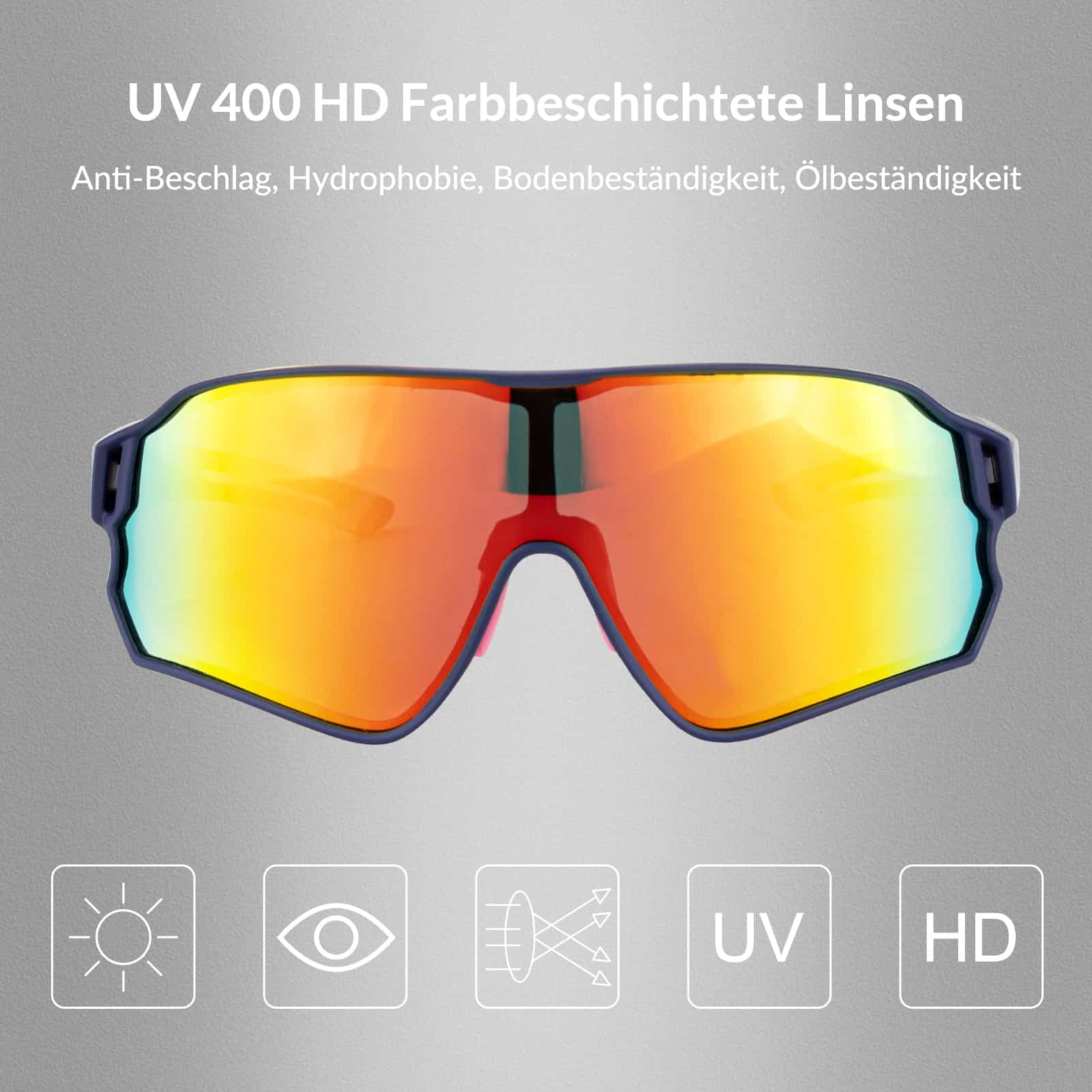 ROCKBROS Fahrradbrille Polarisierte Sportsbrille mit UV - Schutz - Fahrradbrille ROCKBROS - EU - NooMii