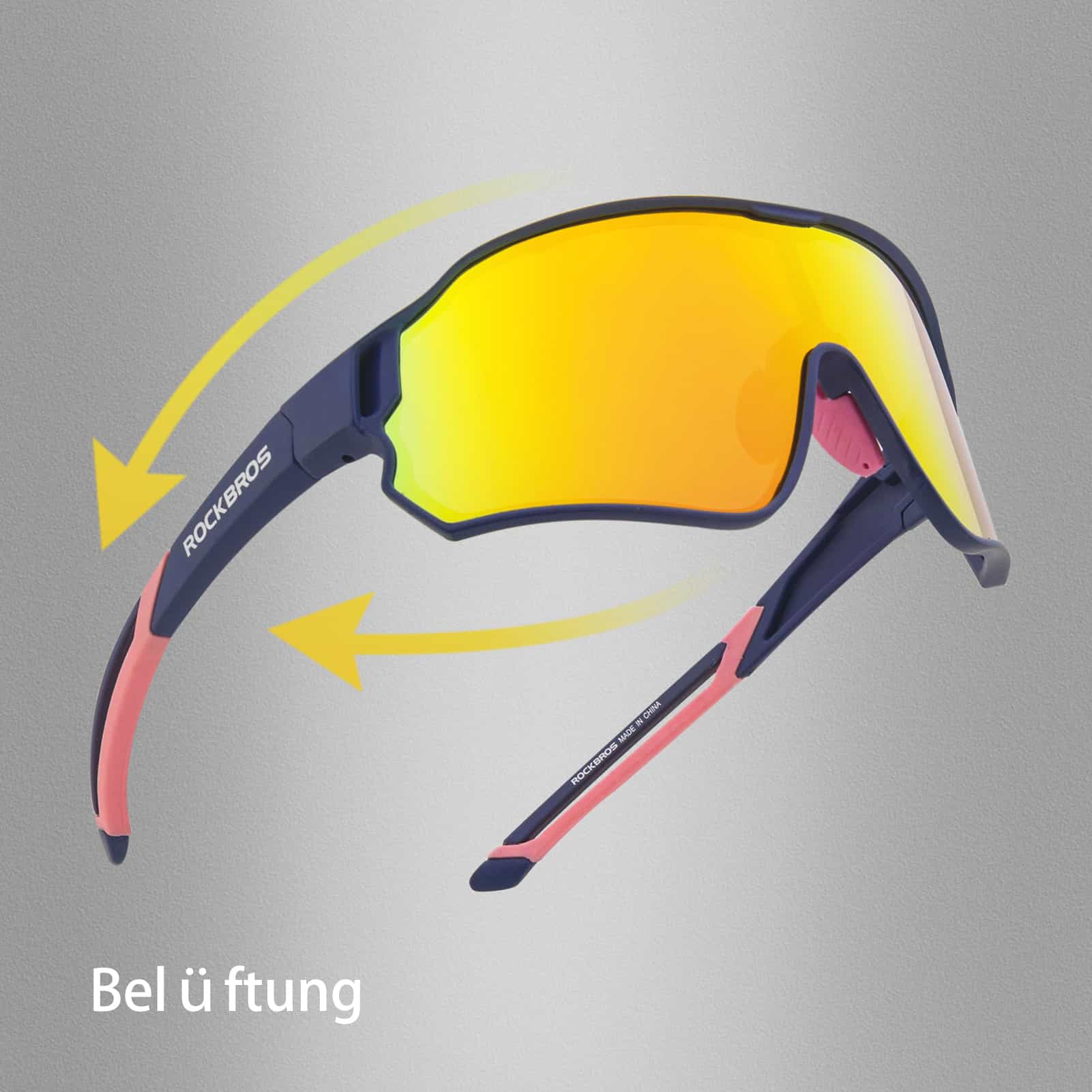 ROCKBROS Fahrradbrille Polarisierte Sportsbrille mit UV - Schutz - Fahrradbrille ROCKBROS - EU - NooMii