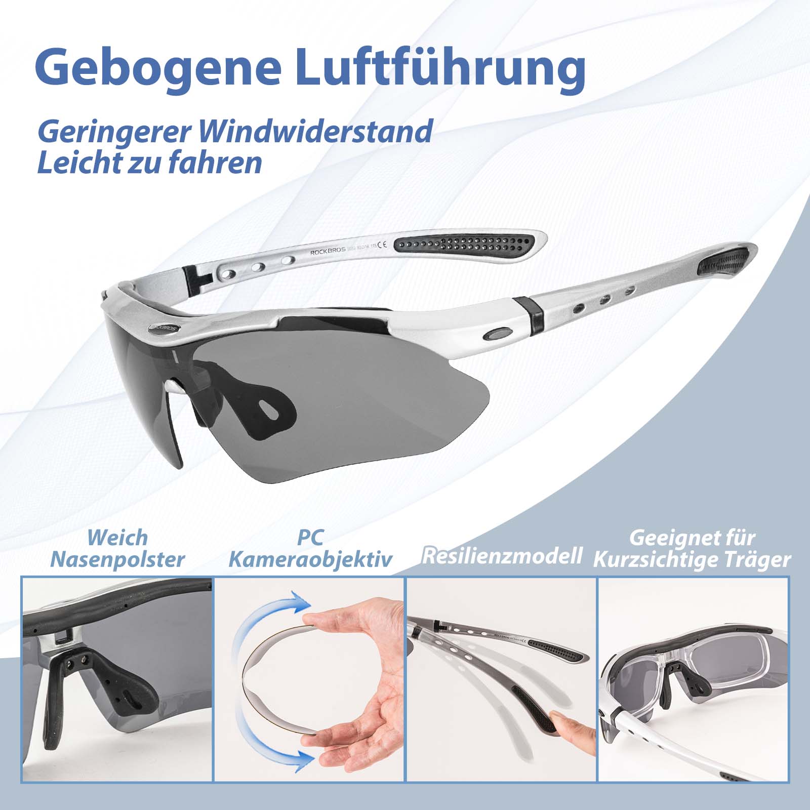 ROCKBROS Fahrradbrille Selbsttönend Brille Sonnenbrille UV 400 Schutz - Fahrradbrille ROCKBROS - EU - NooMii