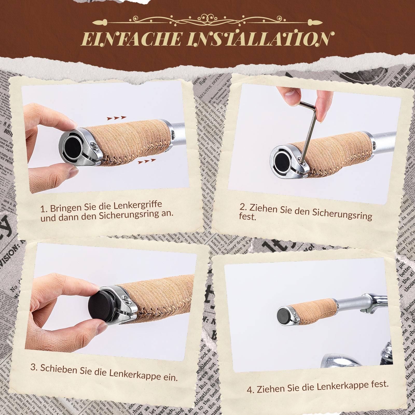 ROCKBROS Fahrradgriffe MTB Retro Lenkergriffe Ergonomisch Design - Fahrradgriffe ROCKBROS - EU - NooMii