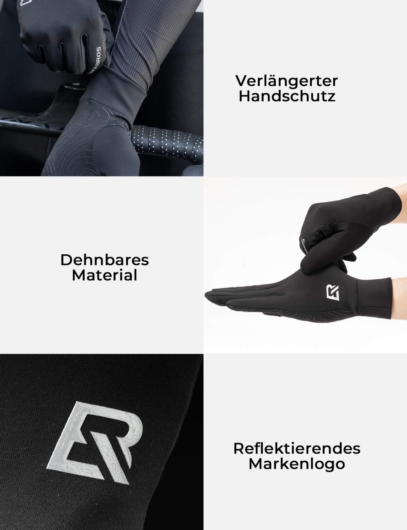 ROCKBROS Fahrradhandschuhe Anti - Rutsch Reflektierend - Fahrradhandschuhe ROCKBROS - EU - NooMii