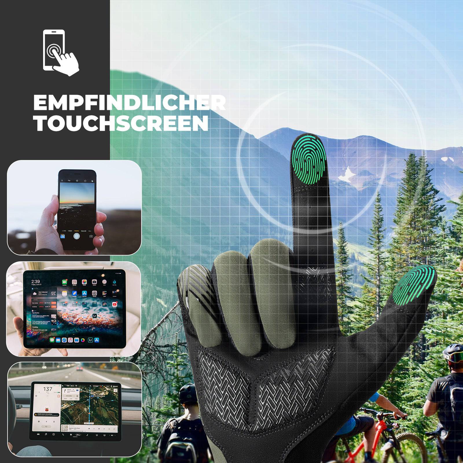 ROCKBROS Fahrradhandschuhe Damen/Herren Touchscreen Anti - Rutsch Dünne - Fahrradhandschuhe ROCKBROS - EU - NooMii