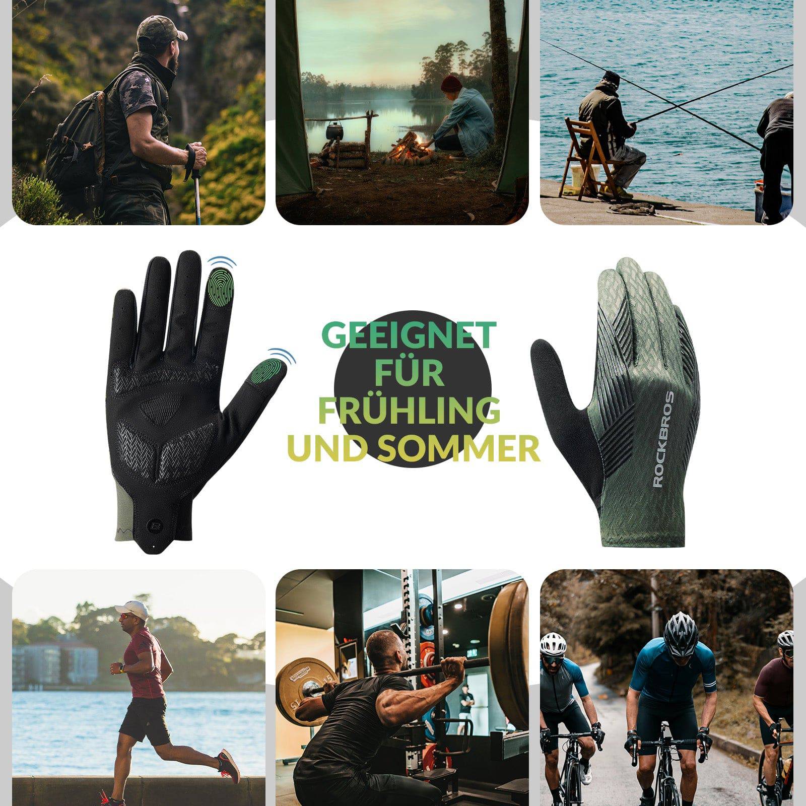 ROCKBROS Fahrradhandschuhe Damen/Herren Touchscreen Anti - Rutsch Dünne - Fahrradhandschuhe ROCKBROS - EU - NooMii