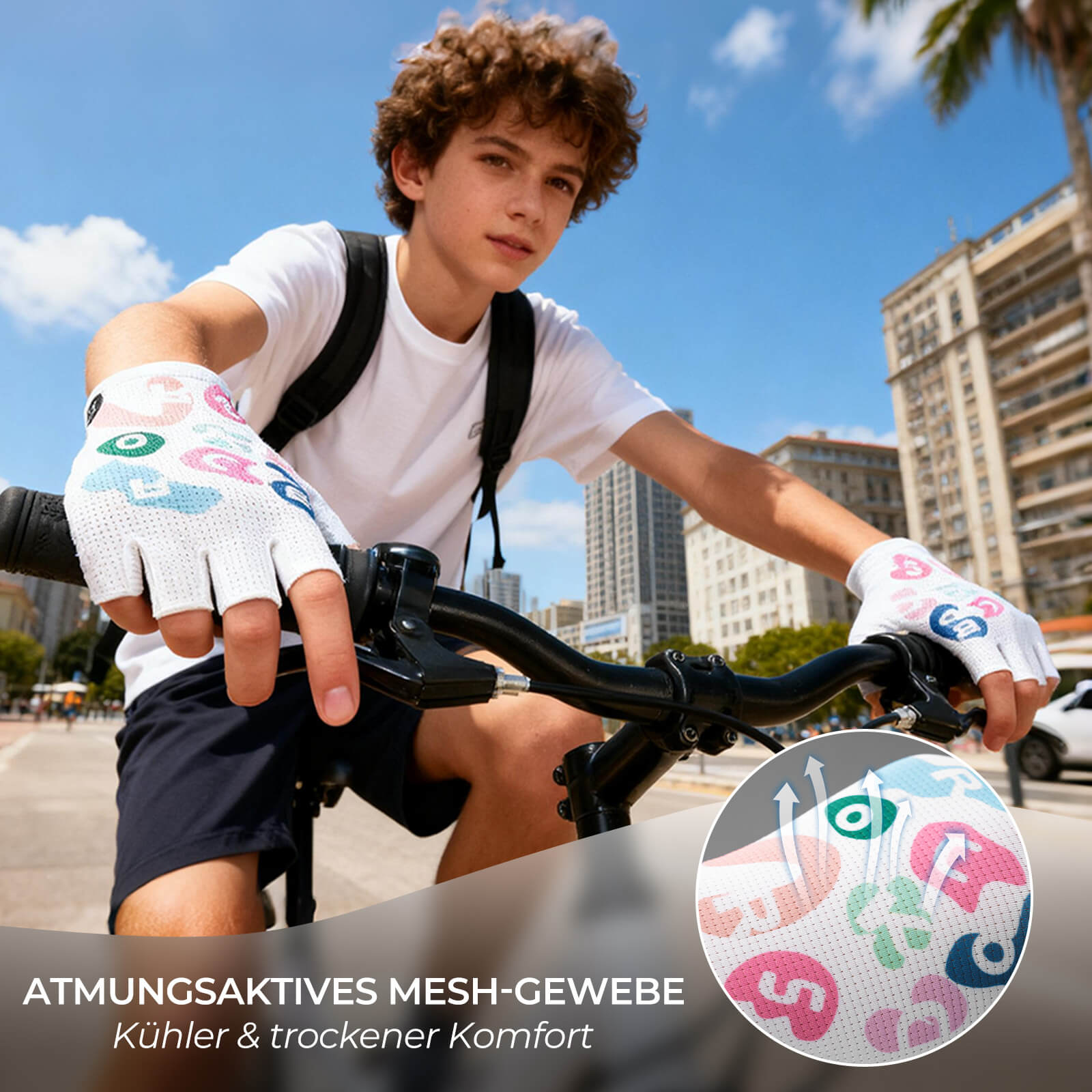 ROCKBROS Fahrradhandschuhe Halbfinger SBR Atmungsaktiv - Fahrradhandschuhe ROCKBROS - EU - NooMii