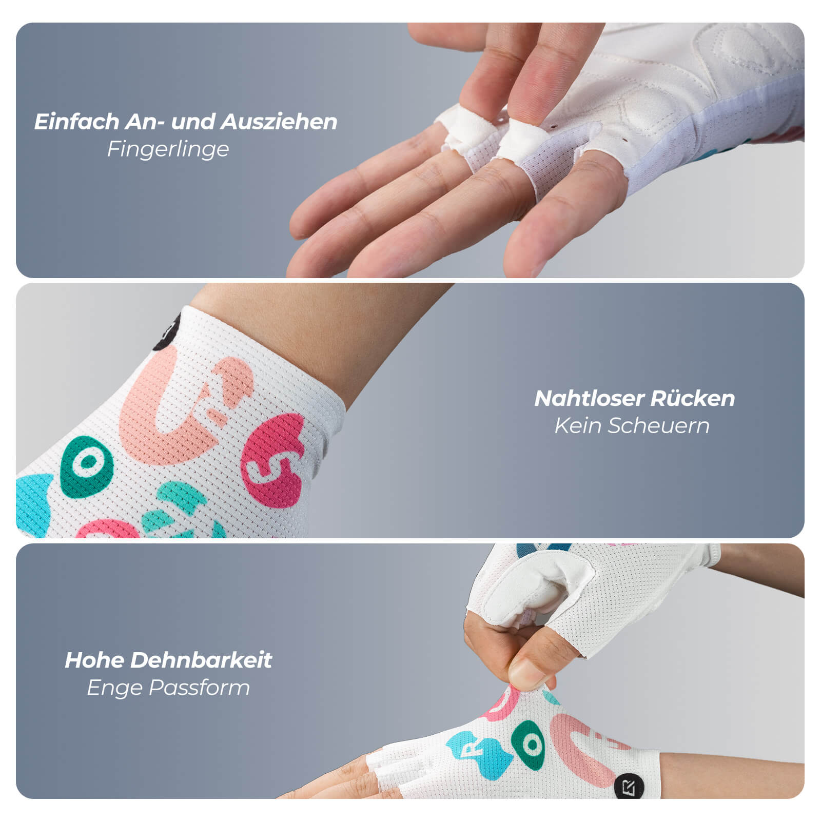 ROCKBROS Fahrradhandschuhe Halbfinger SBR Atmungsaktiv - Fahrradhandschuhe ROCKBROS - EU - NooMii