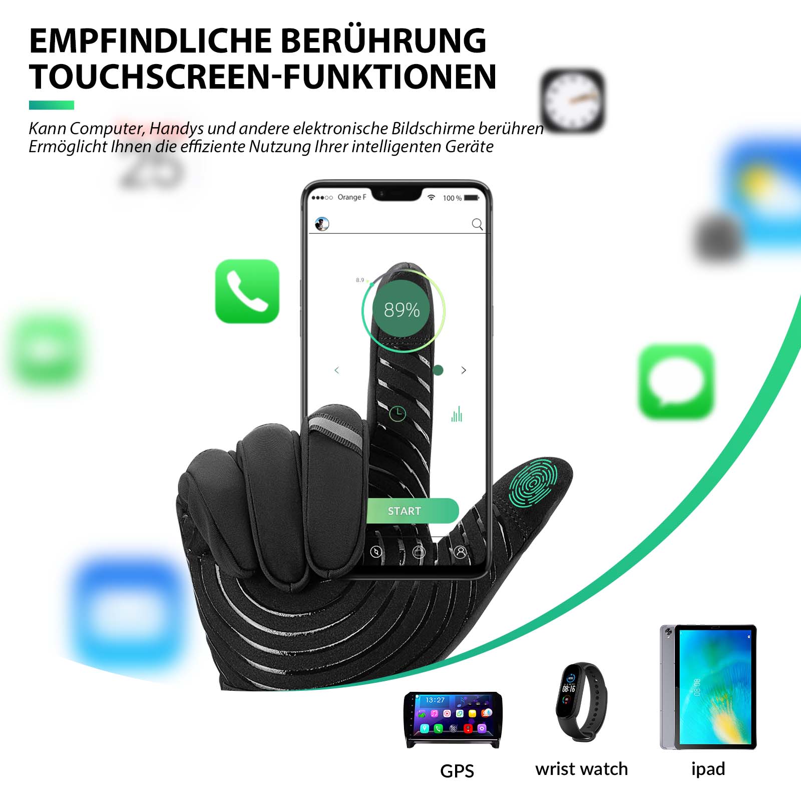 ROCKBROS Fahrradhandschuhe Touchscreen Warme Winterhandschuhe S - XL - Fahrradhandschuhe ROCKBROS - EU - NooMii