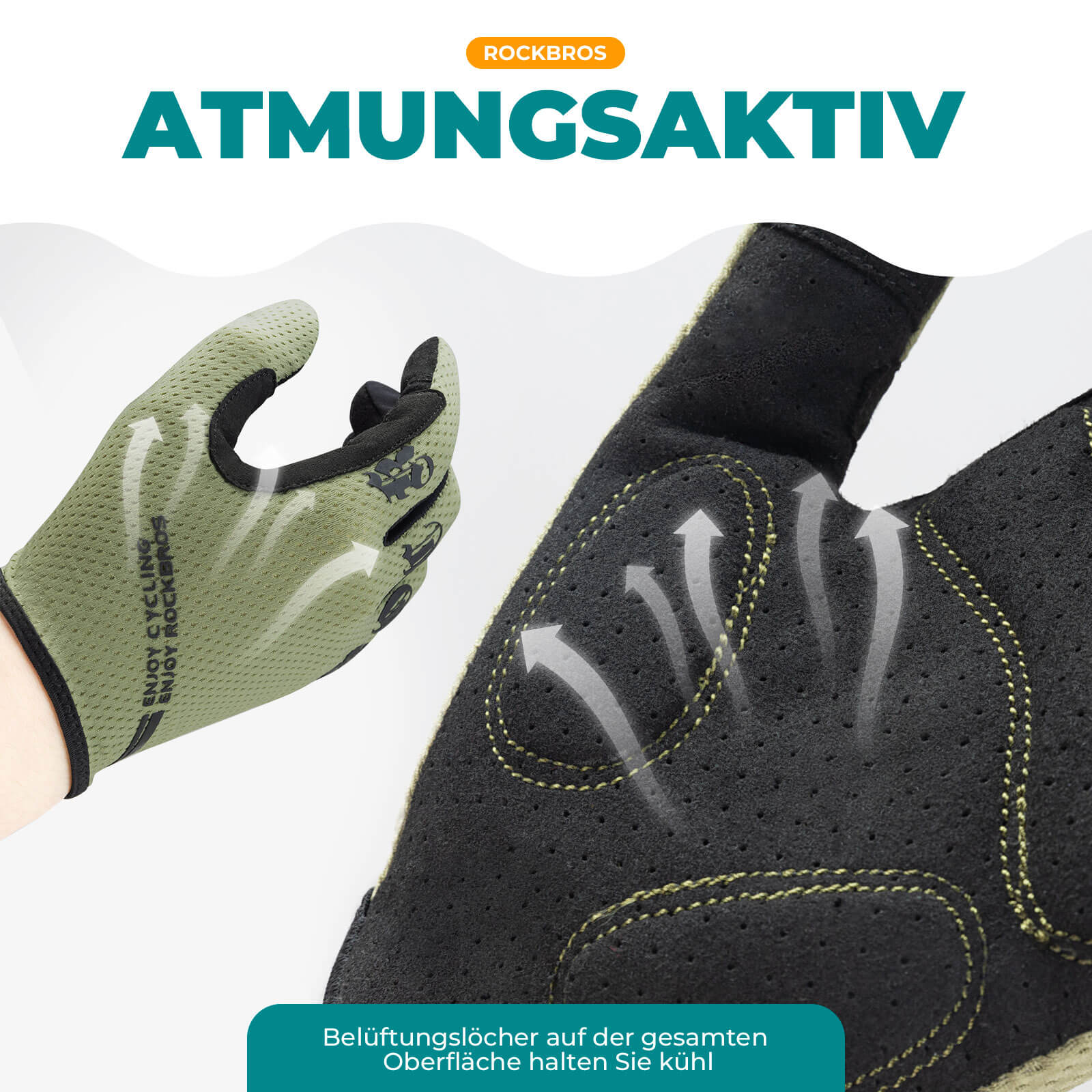 ROCKBROS Fahrradhandschuhe Vollerfinger Touchscreen Handschuhe - Fahrradhandschuhe ROCKBROS - EU - NooMii