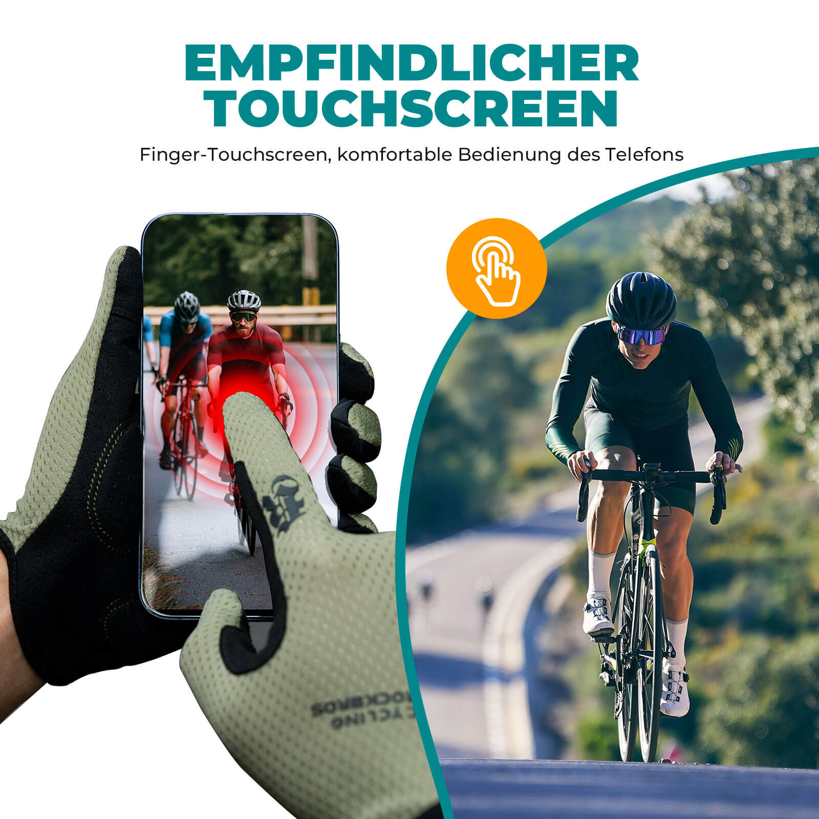 ROCKBROS Fahrradhandschuhe Vollerfinger Touchscreen Handschuhe - Fahrradhandschuhe ROCKBROS - EU - NooMii