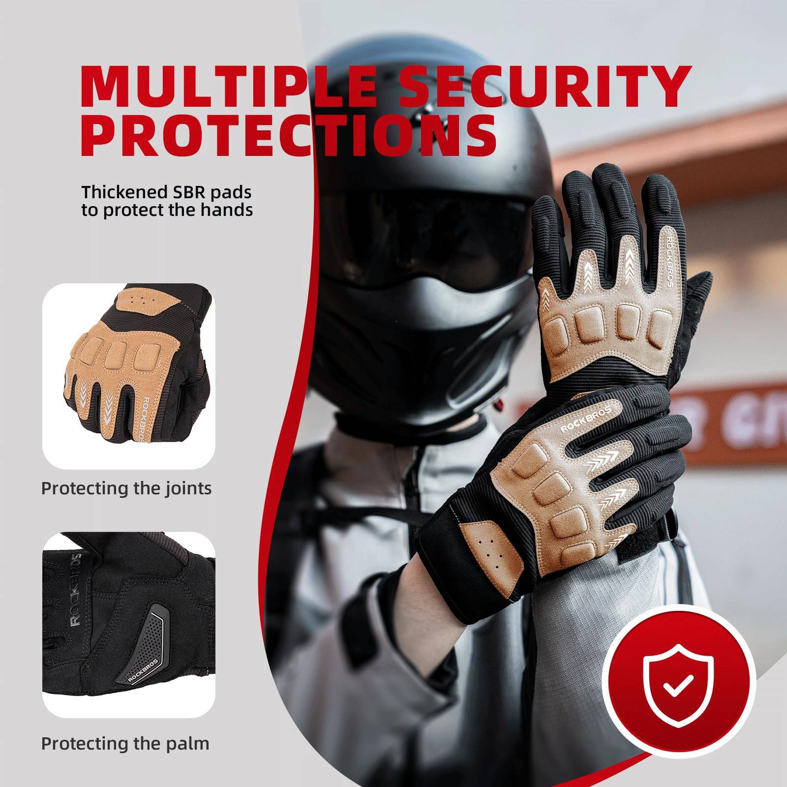 ROCKBROS Fahrradhandschuhe Winter Herbst Herren MTB Stoßdämpfend Handschuhe - Fahrradhandschuhe ROCKBROS - EU - NooMii