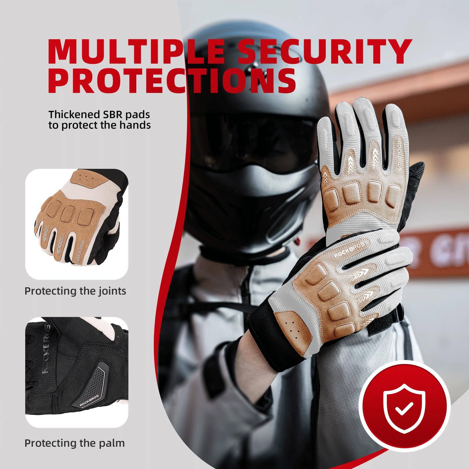 ROCKBROS Fahrradhandschuhe Winter Herbst Herren MTB Stoßdämpfend Handschuhe - Fahrradhandschuhe ROCKBROS - EU - NooMii