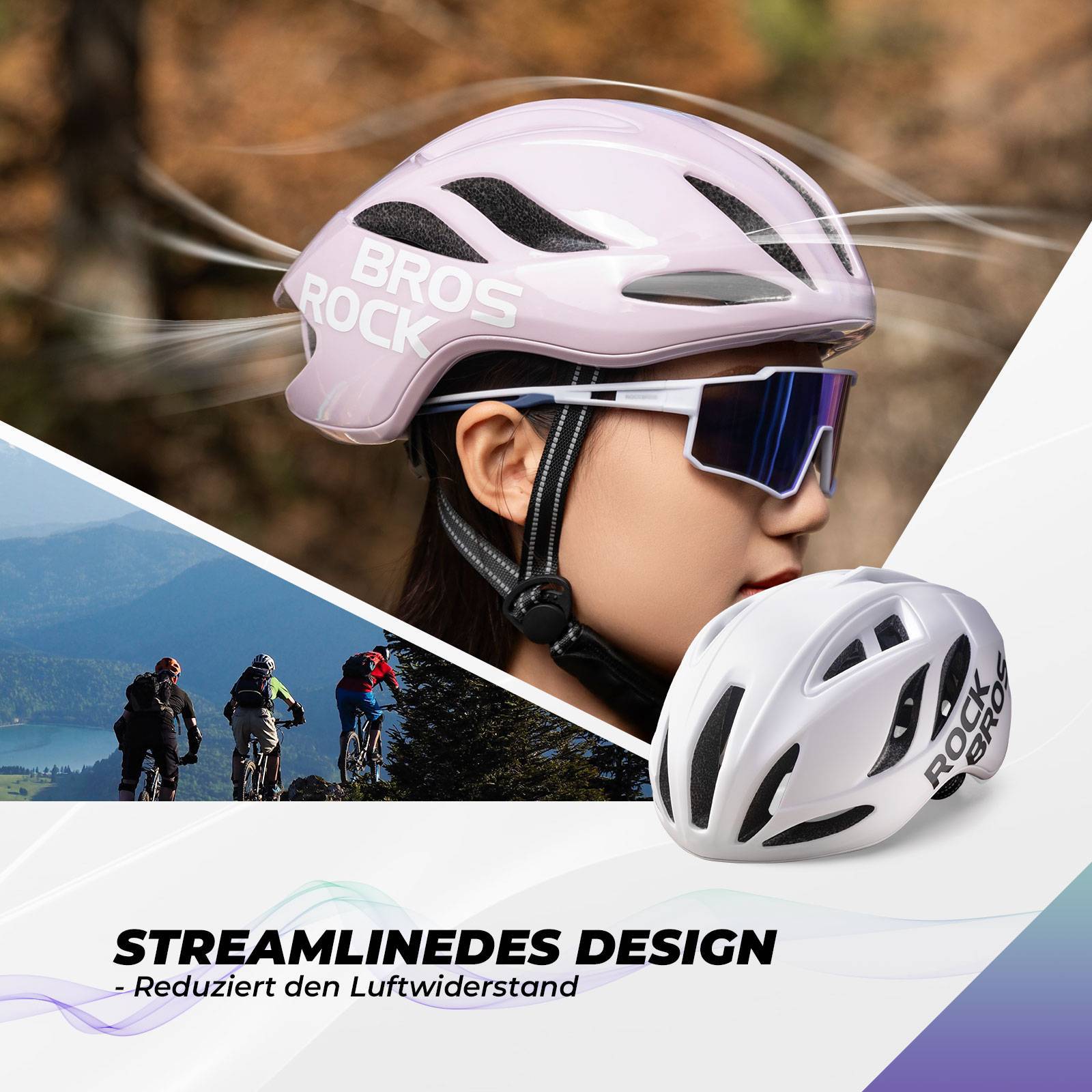 ROCKBROS Fahrradhelm 58 - 62cm Einstellbare Cityhelm Belüftung Unisex - Fahrradhelme ROCKBROS - EU - NooMii