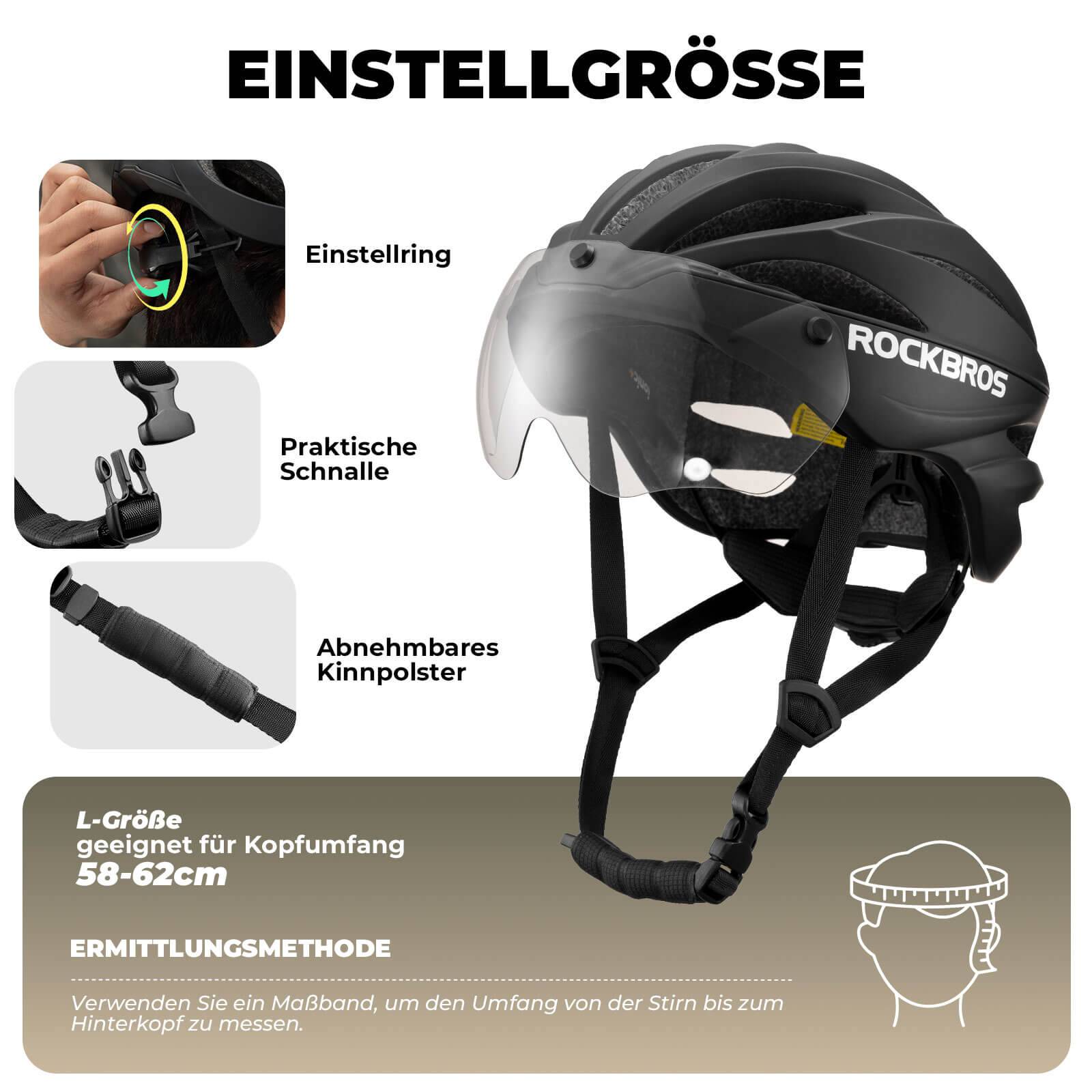 ROCKBROS Fahrradhelm Magnetischer Abnehmbarer MTB Helm mit Visier - Fahrradhelme ROCKBROS - EU - NooMii