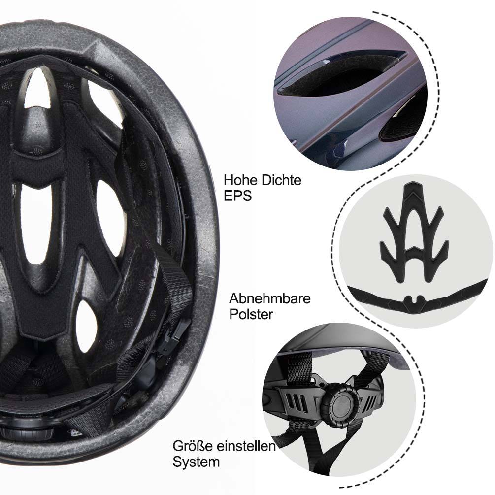 ROCKBROS Fahrradhelm mit integrierter abnehmbarer Magnetbrillen & Visier - Fahrradhelme ROCKBROS - EU - NooMii