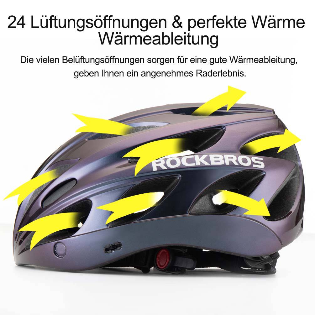 ROCKBROS Fahrradhelm mit integrierter abnehmbarer Magnetbrillen & Visier - Fahrradhelme ROCKBROS - EU - NooMii