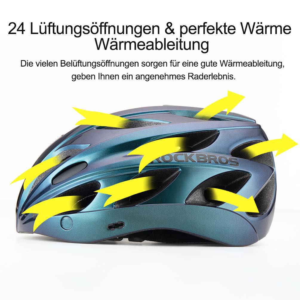 ROCKBROS Fahrradhelm mit integrierter abnehmbarer Magnetbrillen & Visier - Fahrradhelme ROCKBROS - EU - NooMii
