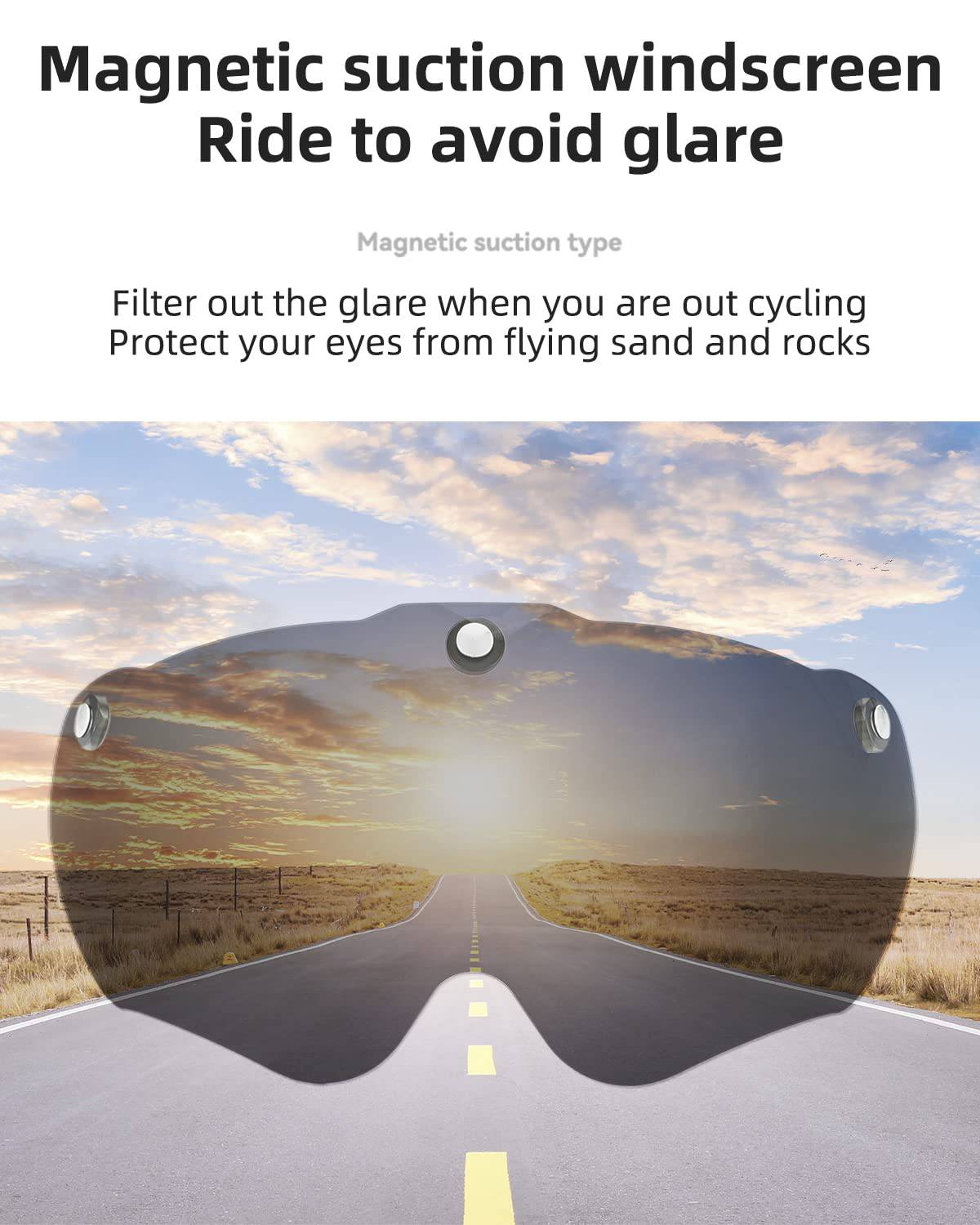 ROCKBROS Fahrradhelm mit integrierter abnehmbarer Magnetbrillen & Visier - Fahrradhelme ROCKBROS - EU - NooMii