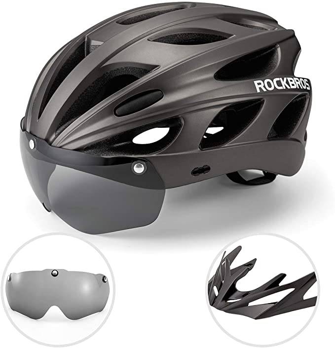 ROCKBROS Fahrradhelm mit integrierter abnehmbarer Magnetbrillen & Visier - Fahrradhelme ROCKBROS - EU - NooMii