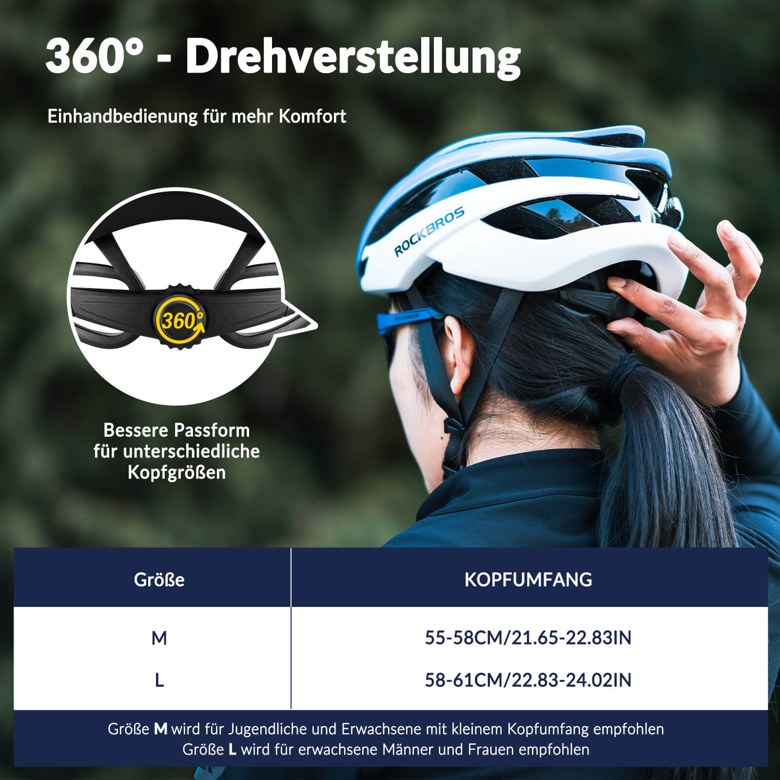 ROCKBROS Fahrradhelm Rennradhelm Verstellbarer Belüftung Damen/Herren - Fahrradhelme ROCKBROS - EU - NooMii