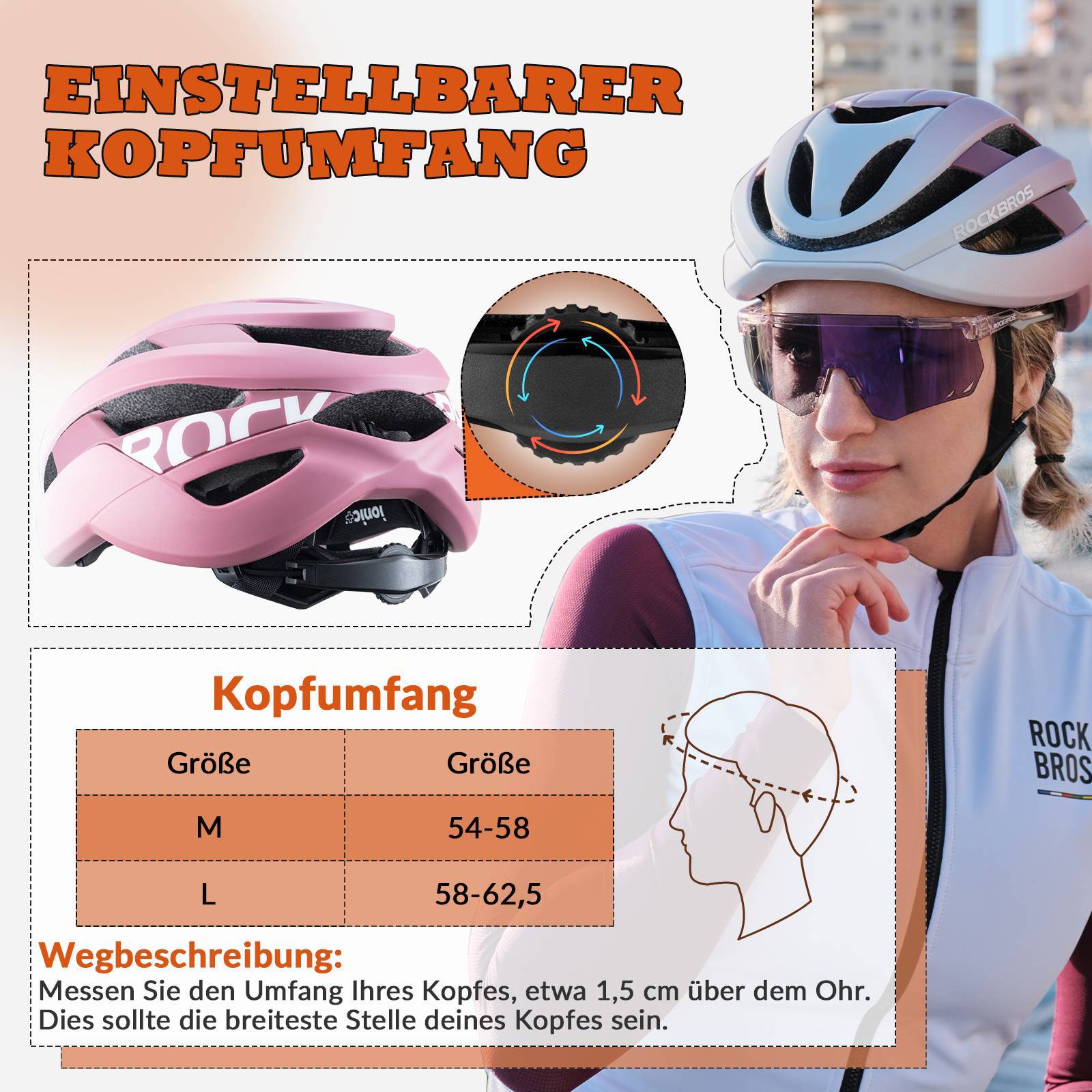 ROCKBROS Fahrradhelm Sport Mountainbike Schutzhelm Atmungsaktiv 54 - 58cm - Fahrradhelme ROCKBROS - EU - NooMii