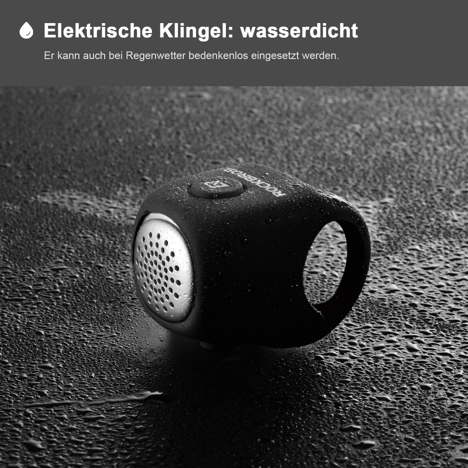 ROCKBROS Fahrradklingel Elektronisch Glocke IPX4 Wasserdicht - Fahrradklingel ROCKBROS - EU - NooMii