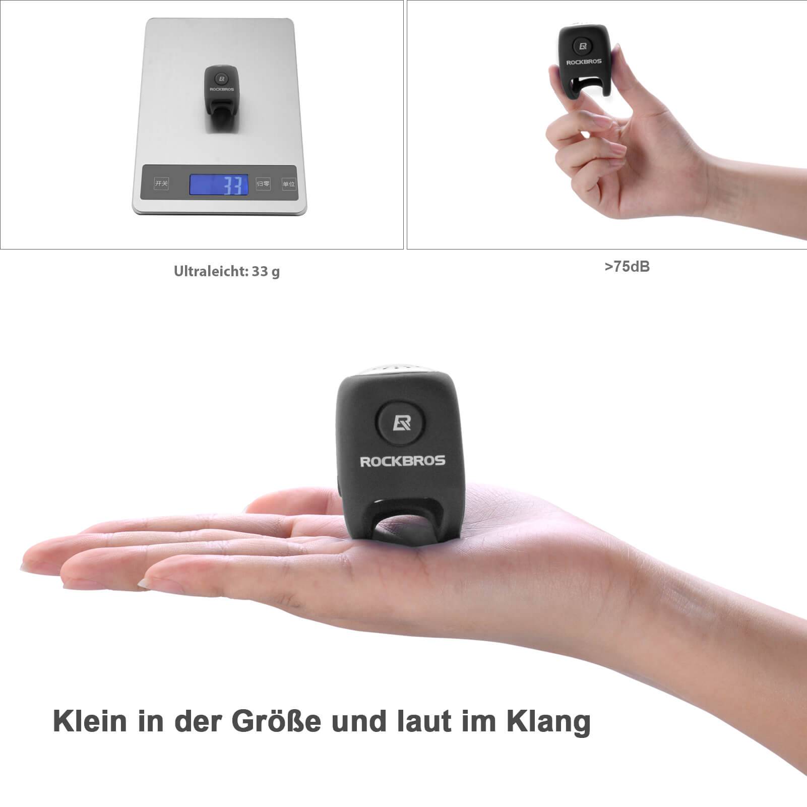 ROCKBROS Fahrradklingel Elektronisch Glocke IPX4 Wasserdicht - Fahrradklingel ROCKBROS - EU - NooMii