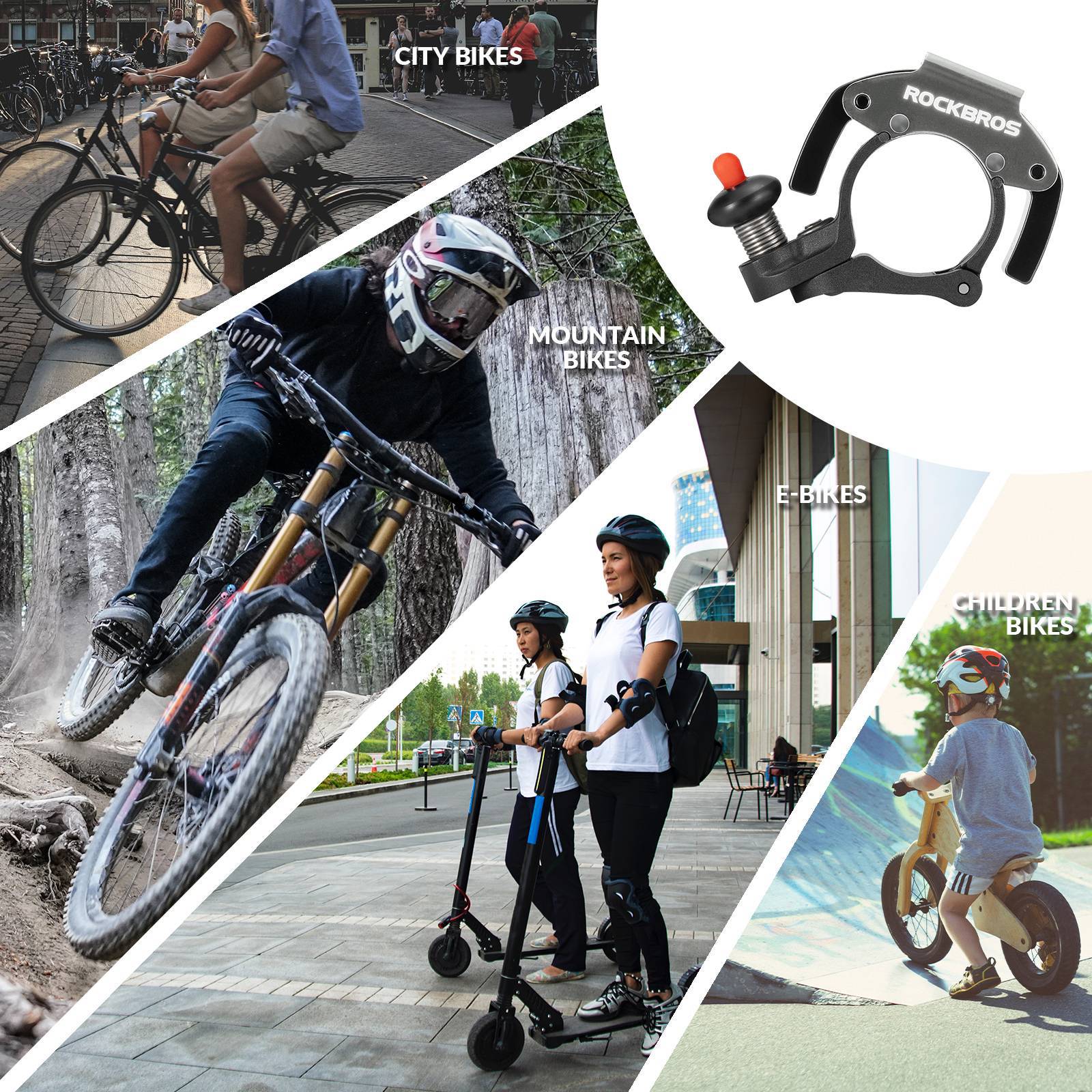 ROCKBROS Fahrradklingel Glocke 100dB Laut Innovativ Mini Fahrrad Klingel - Fahrradklingel ROCKBROS - EU - NooMii