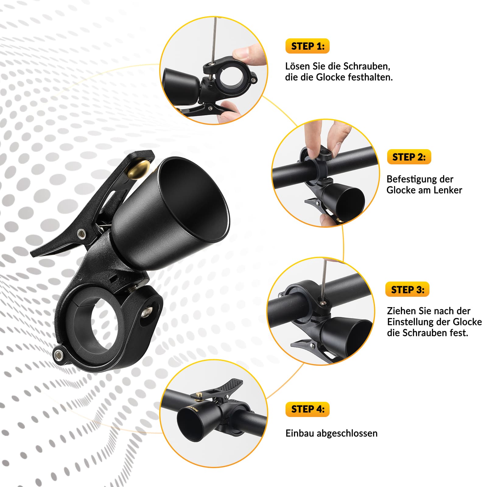 ROCKBROS Fahrradklingel Laut Retro Klingel für MTB Rennrad Vier Farben - Fahrradklingel ROCKBROS - EU - NooMii