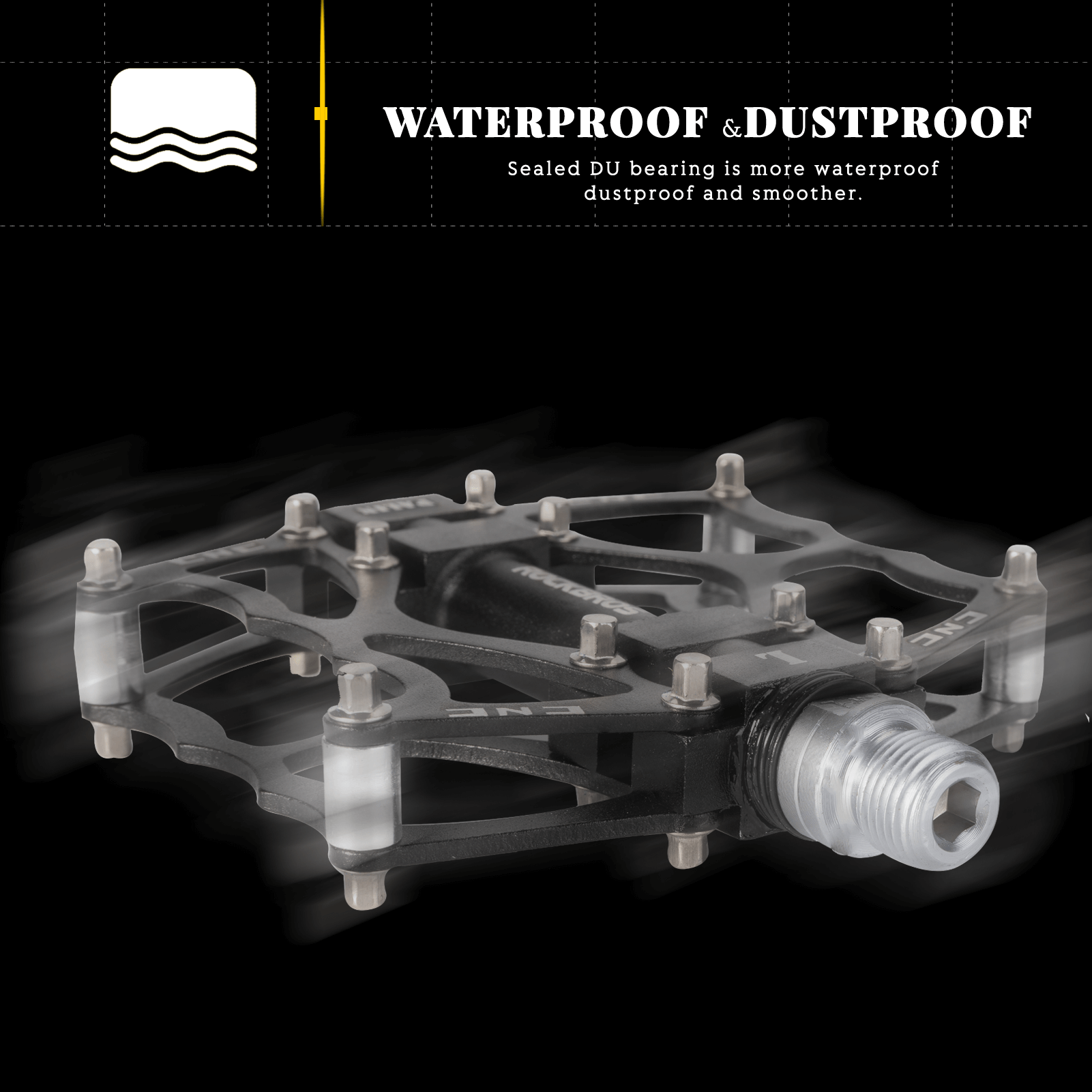 ROCKBROS Fahrradpedale 9/16 Zoll CNC Aluminium mit abgedichteten Lagern - Fahrradpedale ROCKBROS - EU - NooMii