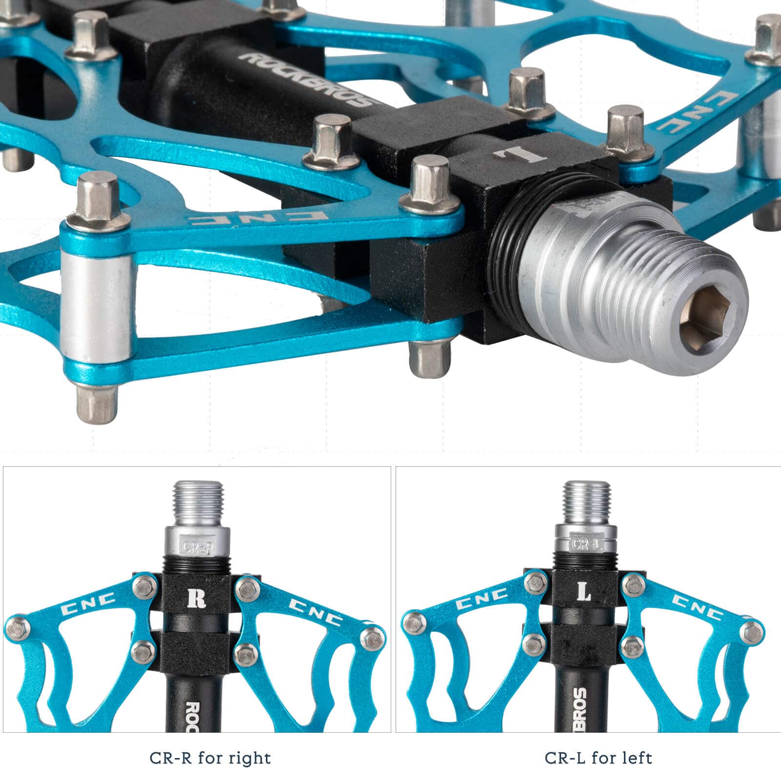 ROCKBROS Fahrradpedale 9/16 Zoll CNC Aluminium mit abgedichteten Lagern - Fahrradpedale ROCKBROS - EU - NooMii