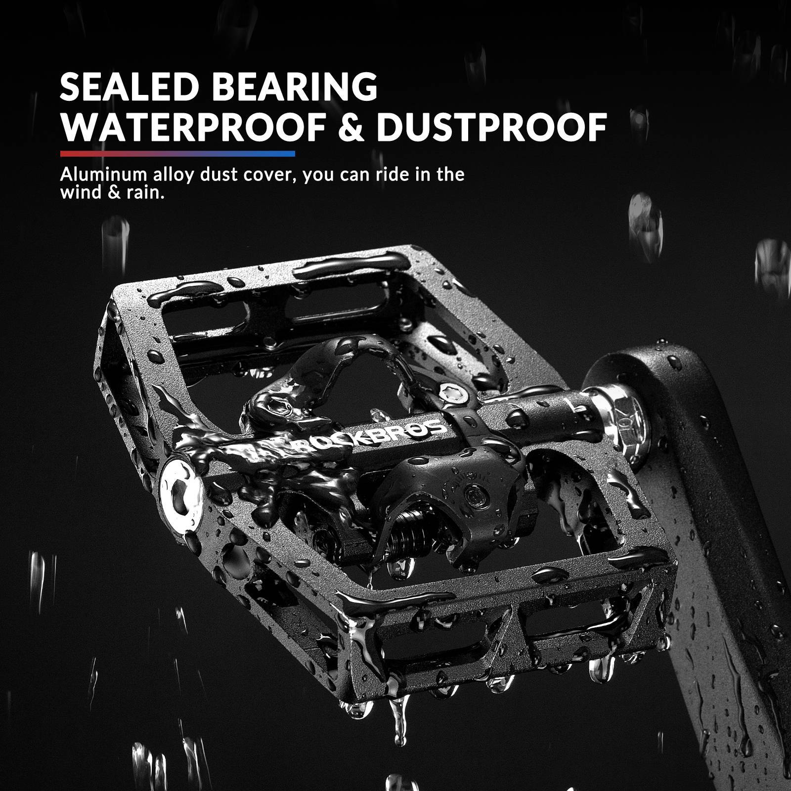 ROCKBROS Fahrradpedale Alu 2 in 1 SPD Pedale für MTB Rennrad Stadtrad - Fahrradpedale ROCKBROS - EU - NooMii