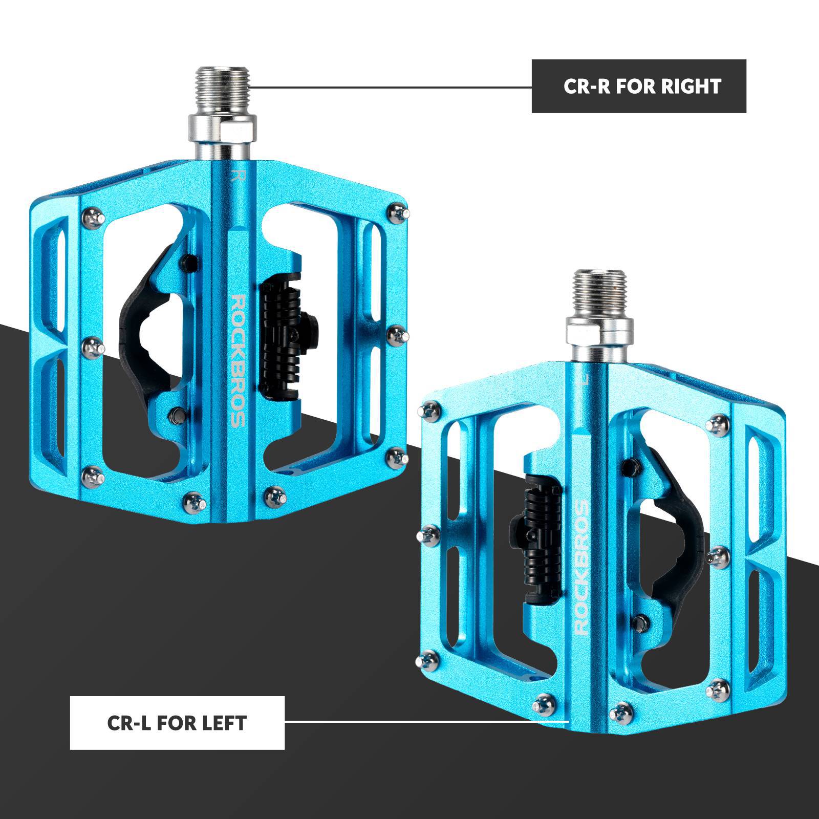 ROCKBROS Fahrradpedale Alu 2 in 1 SPD Pedale für MTB Rennrad Stadtrad - Fahrradpedale ROCKBROS - EU - NooMii