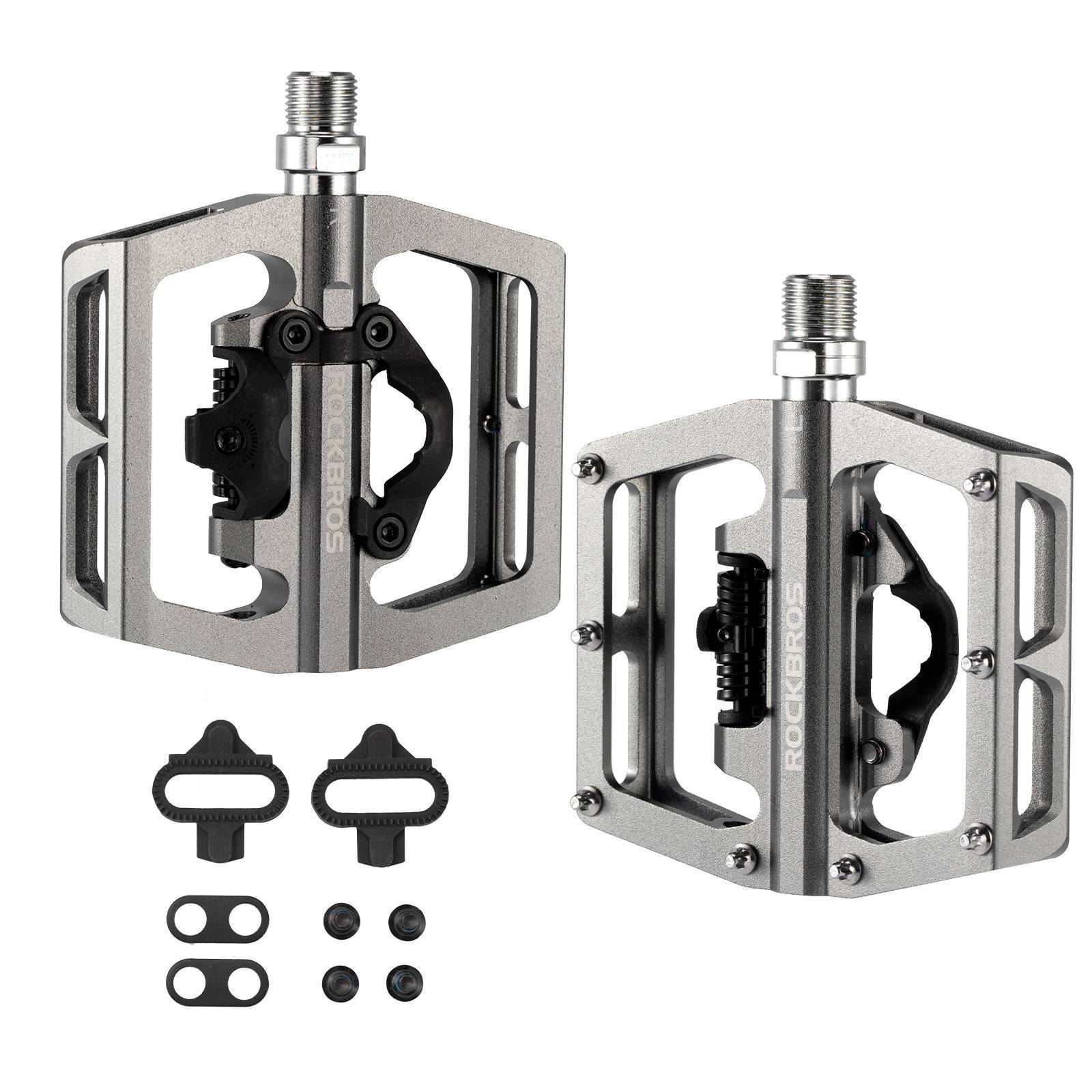 ROCKBROS Fahrradpedale Alu 2 in 1 SPD Pedale für MTB Rennrad Stadtrad - Fahrradpedale ROCKBROS - EU - NooMii