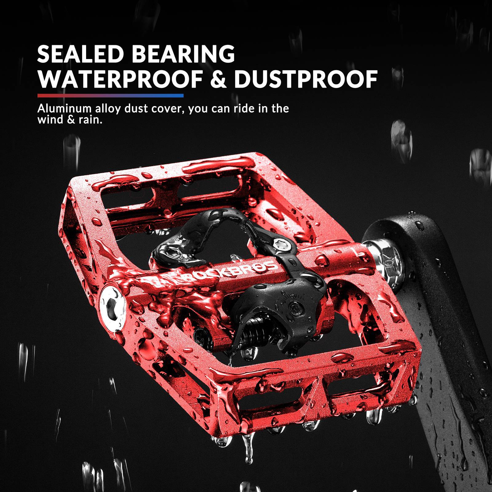 ROCKBROS Fahrradpedale Alu 2 in 1 SPD Pedale für MTB Rennrad Stadtrad - Fahrradpedale ROCKBROS - EU - NooMii