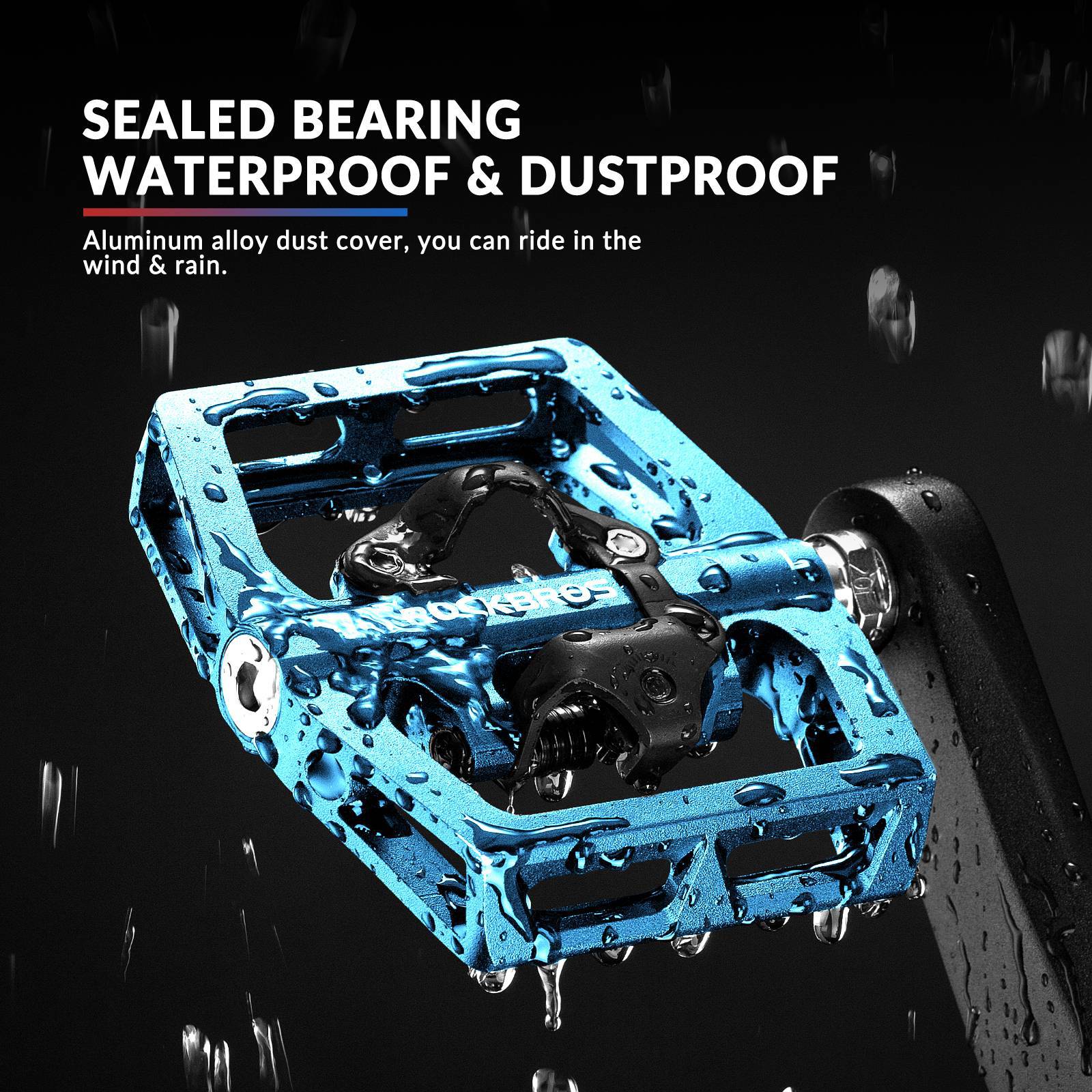 ROCKBROS Fahrradpedale Alu 2 in 1 SPD Pedale für MTB Rennrad Stadtrad - Fahrradpedale ROCKBROS - EU - NooMii