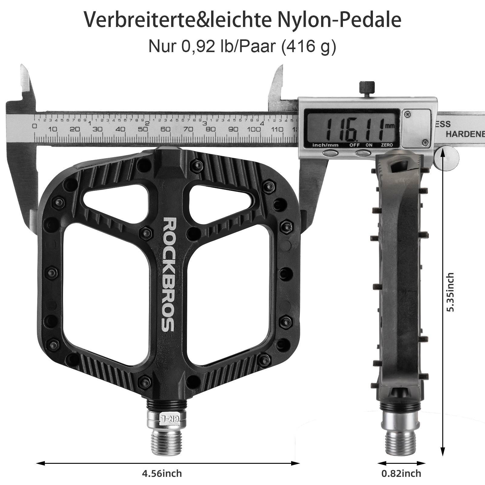 ROCKBROS Fahrradpedale Nylon Flat Pedale 9/16 Zoll mit 3 Bearing - Fahrradpedale ROCKBROS - EU - NooMii