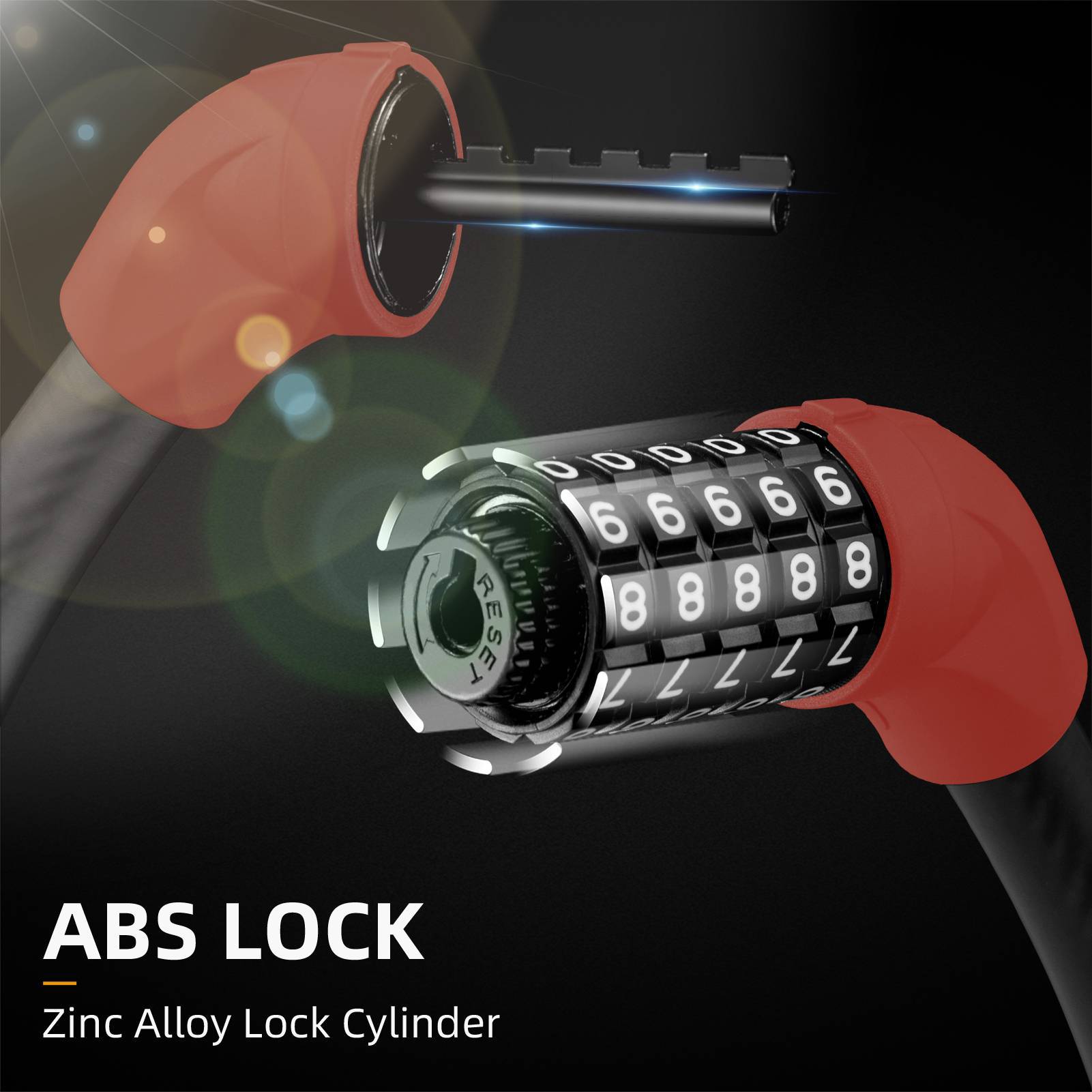 ROCKBROS Fahrradschloss 5 - stelliges Kabelschloss - Fahrradschloss ROCKBROS - EU - NooMii