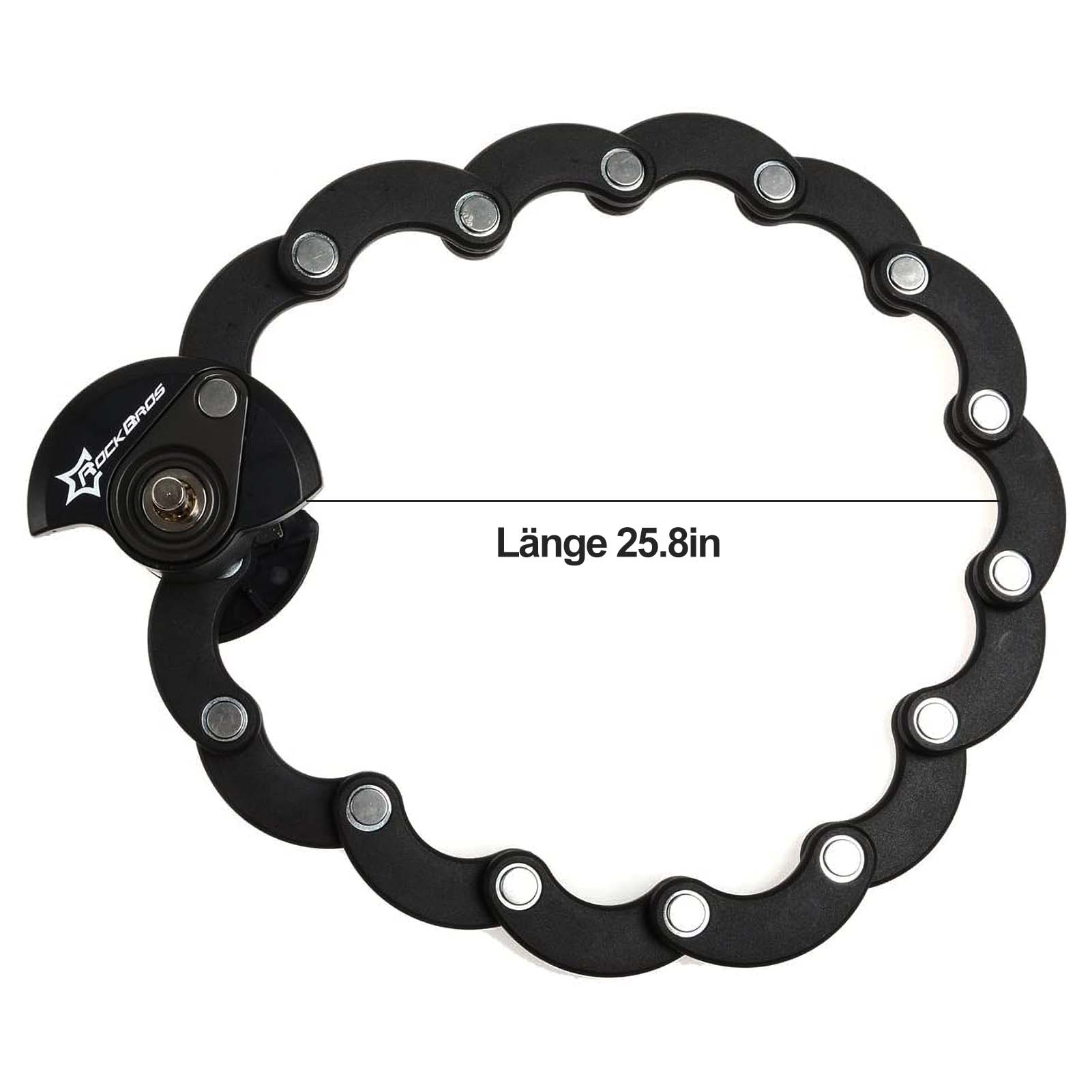 ROCKBROS Fahrradschloss Faltschloss 70 cm Lang Schwarz - Fahrradschloss ROCKBROS - EU - NooMii