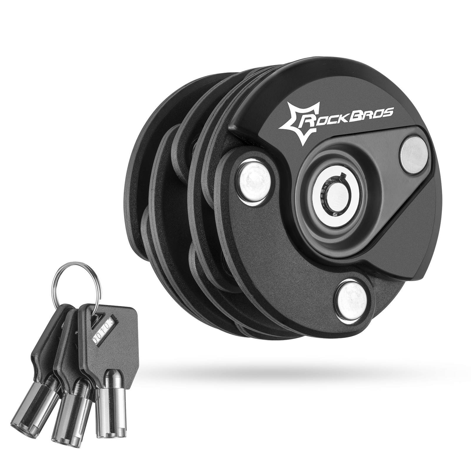 ROCKBROS Fahrradschloss Faltschloss 70 cm Lang Schwarz - Fahrradschloss ROCKBROS - EU - NooMii