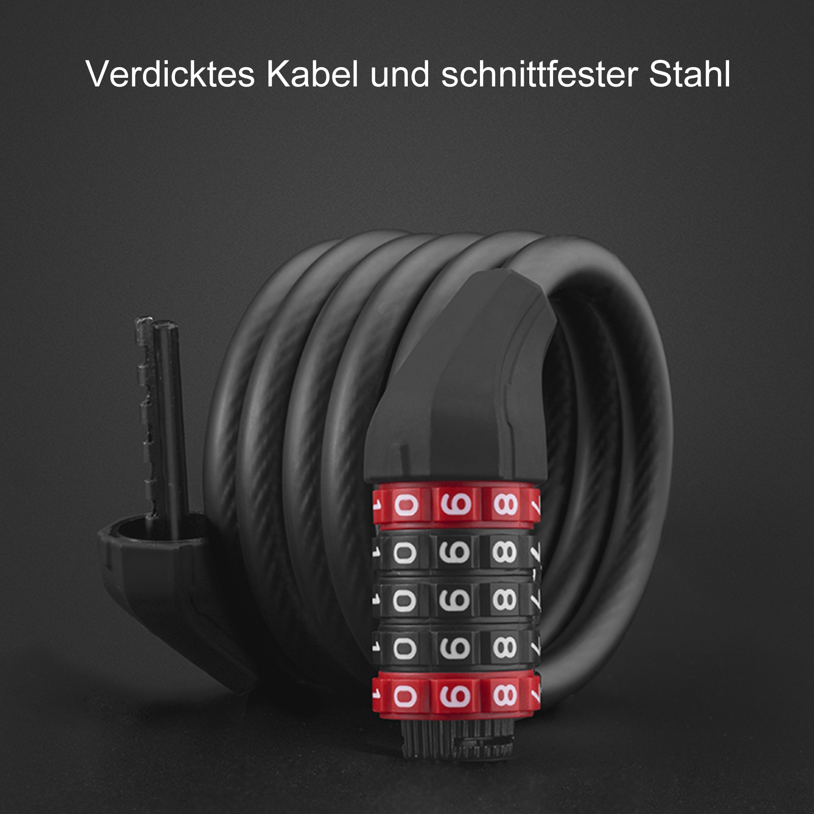 ROCKBROS Fahrradschloss mit 5 - stelligem Zahlencode aus PVC und Stahl - Fahrradschloss ROCKBROS - EU - NooMii