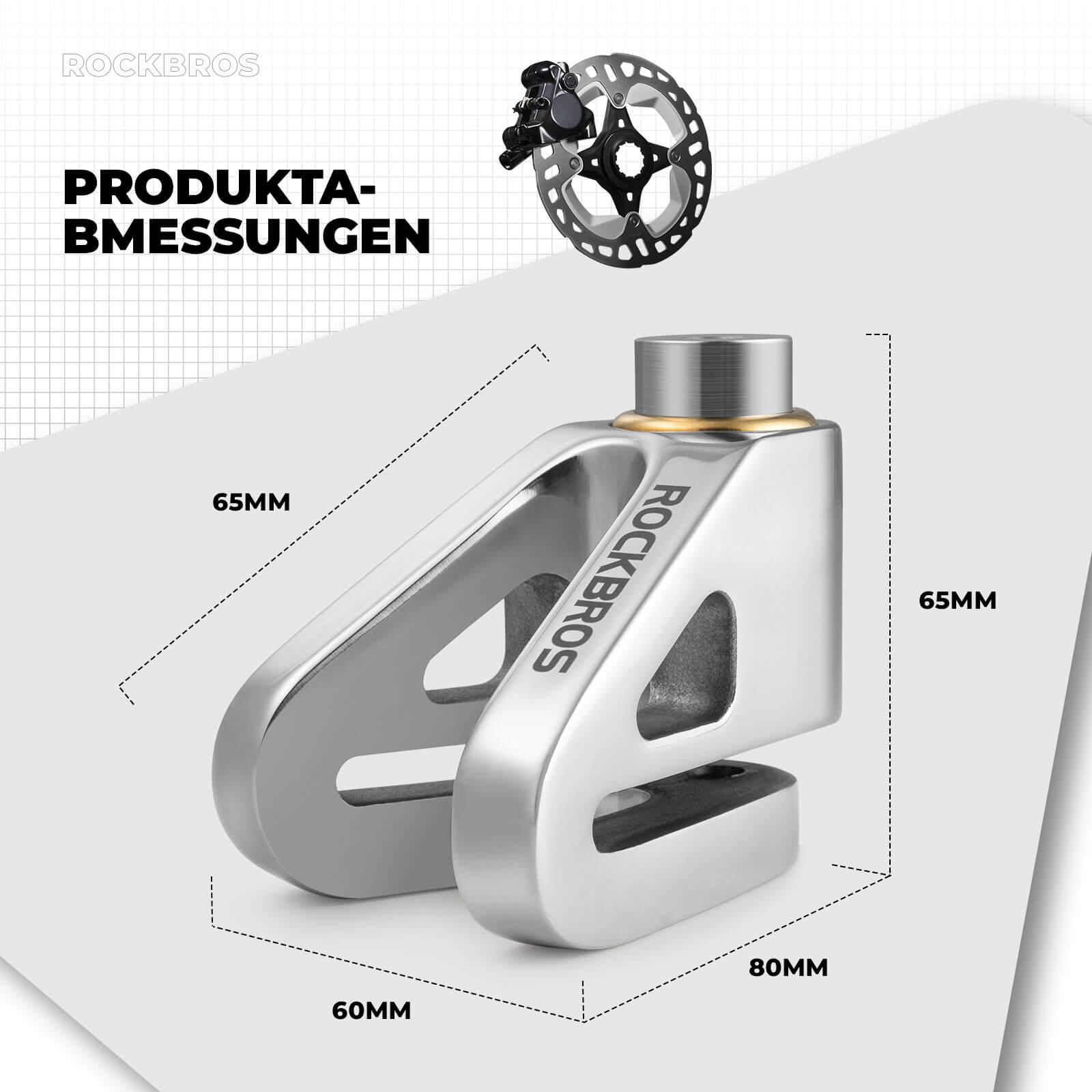 ROCKBROS Fahrradschloss Wasserdicht Sicherheitsschloss für Motorrad/Fahrrad - Fahrradschloss ROCKBROS - EU - NooMii