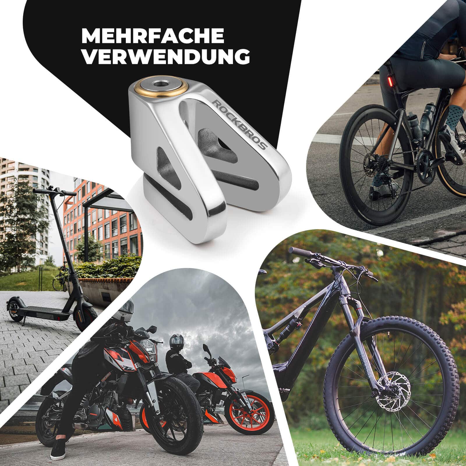 ROCKBROS Fahrradschloss Wasserdicht Sicherheitsschloss für Motorrad/Fahrrad - Fahrradschloss ROCKBROS - EU - NooMii